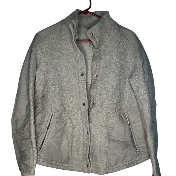 LULULEMON Go Cozy Jacket WOOL SIZE 10 heathered ceramic - Picture 5 of 11